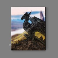 Obsidian Dragon Canvas Print