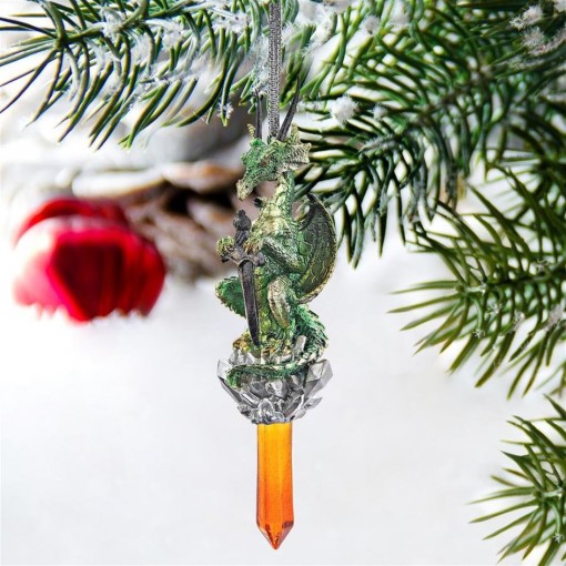 Green Dragon Crystal Ornament