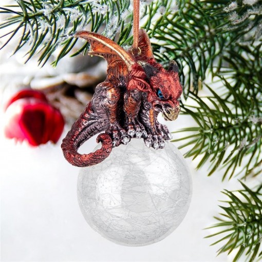 Red Dragon Globe Ornament