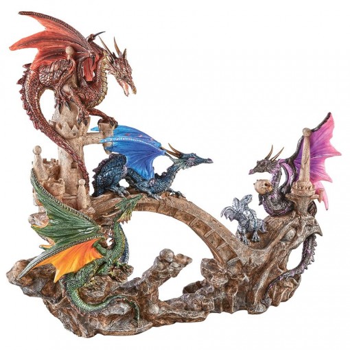 4 Elementals Dragon Statue